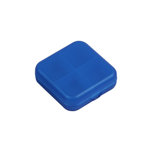 PASTILLERO DE PLASTICO CUADRADO CON 4 COMPARTIMENTOS Miniatura