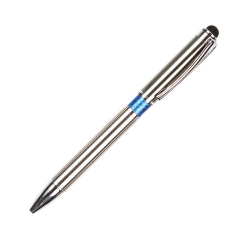 BOLIGRAFO DE ALUMINIO ACABADO CROMO CON TOUCH  Miniatura