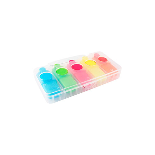 ESTUCHE DE PLASTICO CON 5 MARCA TEXTOS Miniatura