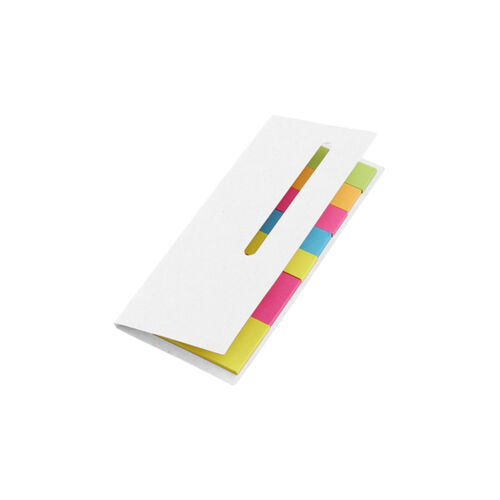 SET DE 20 BANDERINES ADHERIBLES EN 7 COLORES Y CUBIERTA COLOR BLANCO Miniatura