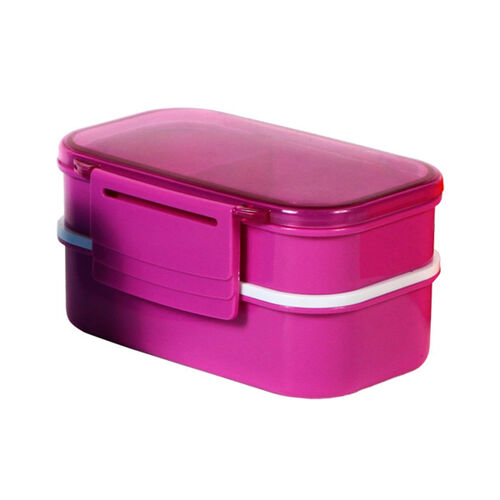 CONTENEDOR DE ALIMENTOS CON 2 COMPARTIMENTOS FABRICADO EN POLIPROPILENO Y ABS COLOR MORADO Miniatura