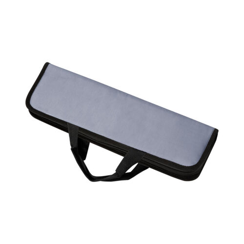 SET DE BBQ CON 5 ACCESORIOS DE ACERO INOXIDABLE Y ESTUCHE DE TELA Miniatura