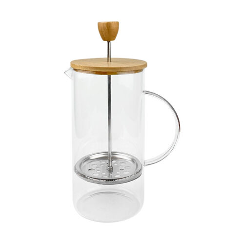 PRENSA FRANCESA DE CRISTAL DE BOROSILICATO CON TAPA DE BAMBU. CAPACIDAD 1000ML Miniatura