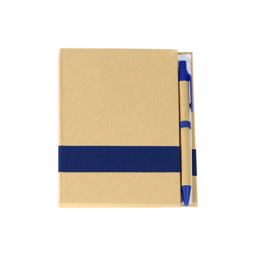 LIBRETA ECOLOGICA CON DETALLE EN AZUL INCLUYE BOLIGRAFO Miniatura