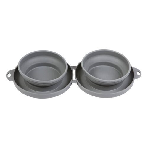 SET PLEGABLE DE PLATOS PARA MASCOTA FABRICADO EN SILICON Miniatura