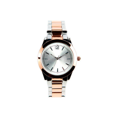 RELOJ DE PULSO PARA DAMA METALICO EN ACERO INOXIDABLE BI-TONO Miniatura
