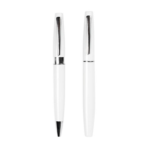 SET DE BOLIGRAFOS EN METAL BRILLANTE BALL PEN Y ROLLER Miniatura