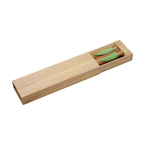SET DE BOLIGRAFO Y LAPICERO FABRICADO EN FIBRA DE BAMBOO Y CLIP EN FIBRA DE TRIGO Miniatura