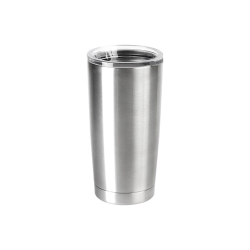 VASO DE ACERO INOXIDABLE DOBLE PARED CON TAPA TRANSPARENTE Miniatura