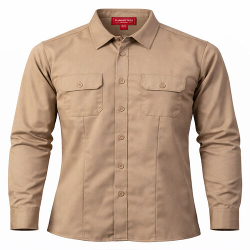 Camisa Playerytees 6500CL Caballero Trabajo Manga Larga Miniatura