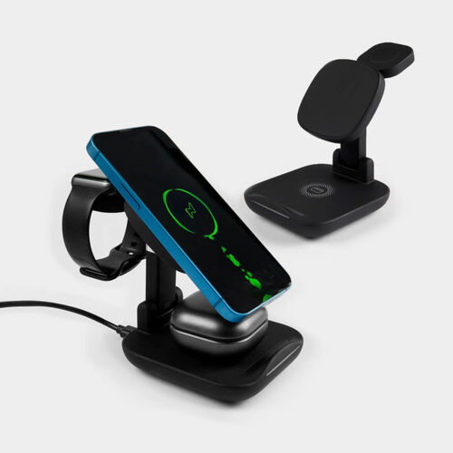 MULTICARGADOR INALÁMBRICO ORANO NEGRO Miniatura